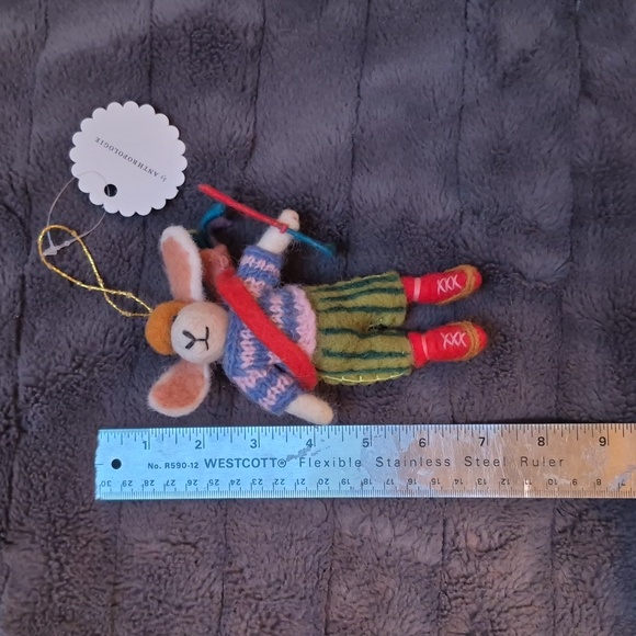 Golf Handmade Felt Bunny Ornament From Anthropologie, Brand New W Tags! - Picture 4 of 11